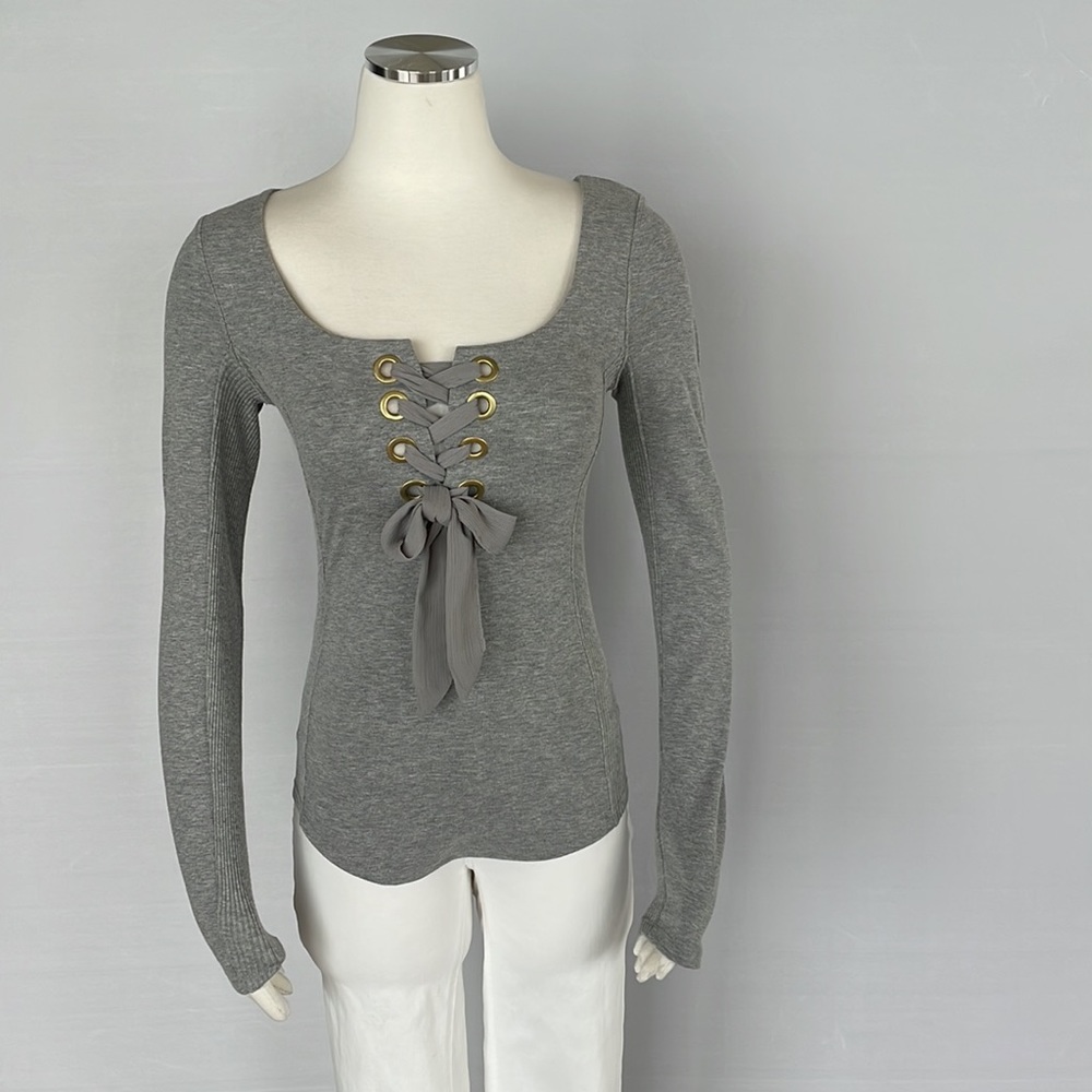 NWT Free People Knit Ribbon Tie Top Small
